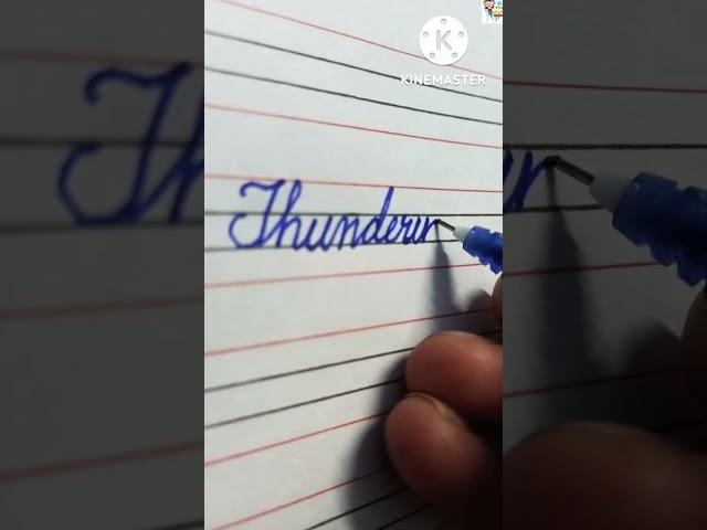 #shorts#easy and beautiful cursive handwriting #thundering#learn & write