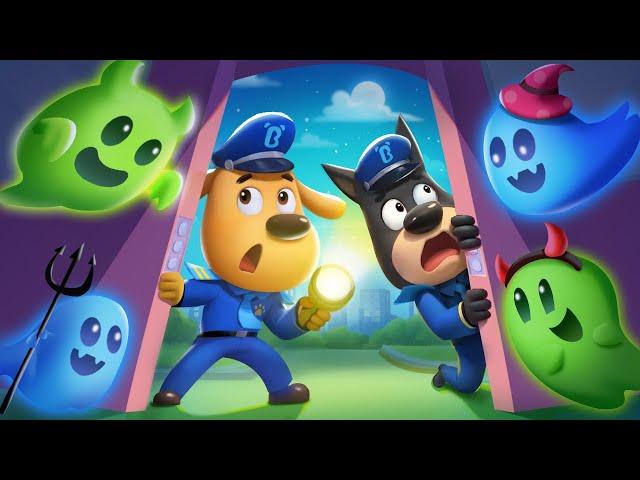 Strange Sound on Halloween  | Safety Tips | Sheriff Labrador | Kids Cartoons | BabyBus TV