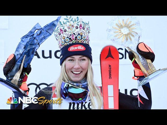 Mikaela Shiffrin soars to incredible 95th World Cup title in smooth slalom performance | NBC Sports