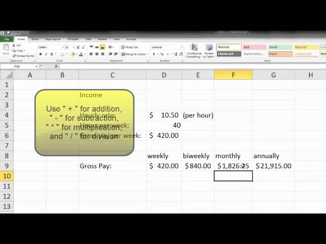 Basic Budget Spreadsheet