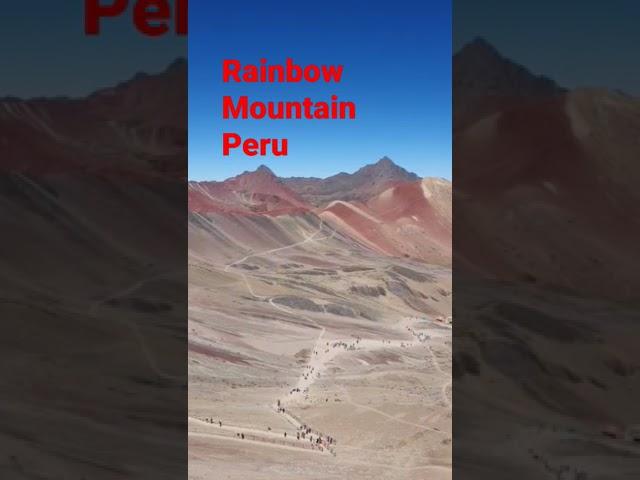 This is Rainbow Mountain  in Peru #youtubeshorts #worldtravel #rainbowmountain