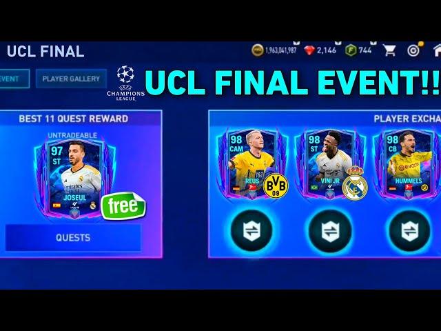 UCL FINAL EVENT FC MOBILE 24 | UCL  EVENT FREE QUEST REWARDS & LEAKS FC MOBILE!