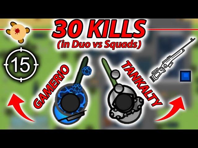 30 KILLS IN DUO vs SQUADS with @Tankalty + 15x SCOPE | Surviv.io