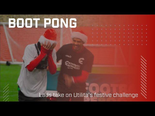 Red And White Christmas | Lads Take On Utilita's Boot Pong Challenge