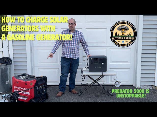 How to Charge Solar batteries with a (Predator) Generator! (Bluetti, Jackery, Anker, Etc)