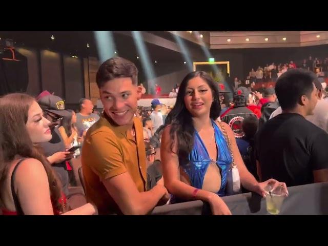 Fans at the arena reaction to Rolly calling out Ryan Garcia