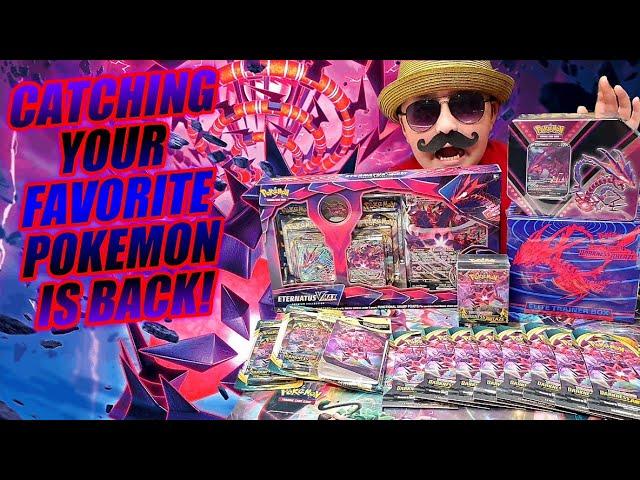 CATCHING YOUR FAVORITE POKEMON AT CARLS IS BACK!! ETERNATUS HUNTING! HUGE HAUL OF CARDS OPENING!