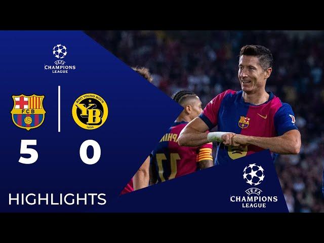 Barcelona vs Young Boys 5 - 0 Highlights & All Goals 2024 FULL HD