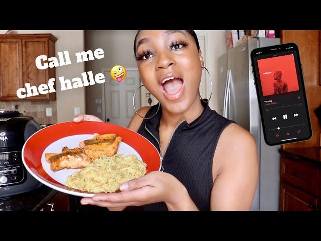 Cooking with Simply Halle | Air Fried Salmon Recipe!