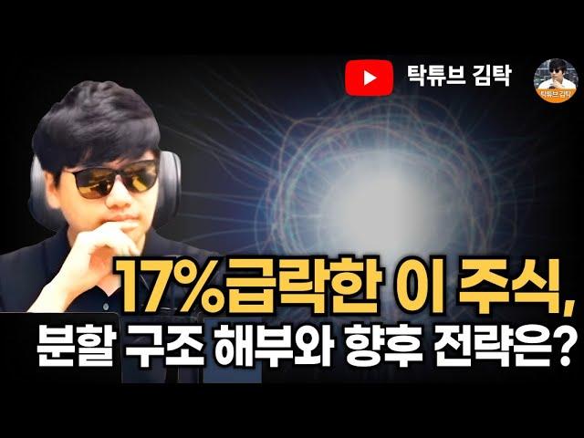 17%급락한 이 주식, 분할 구조 해부와 향후 전략은?!