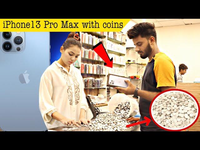 Buying iPhone 13 PRO MAX With Coins Prank @ThatWasCrazy