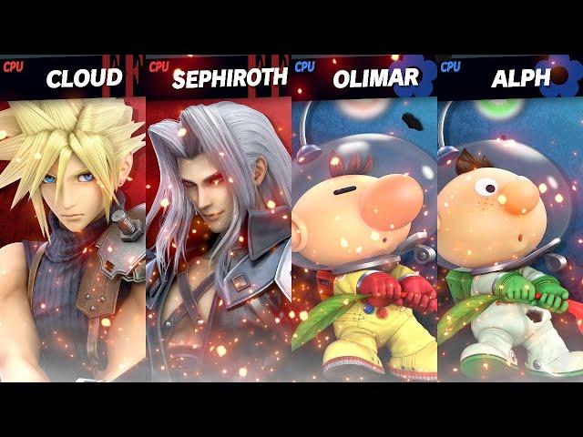 Cloud & Sephiroth (Final Fantasy) vs Olimar & Alph (Pikmin)