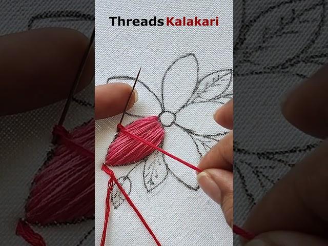 Stunning Flower Embroidery Designs / Hand Embroidery Work #shorts #embroidery