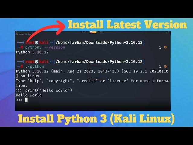 How to Install PYTHON 3 on Kali Linux