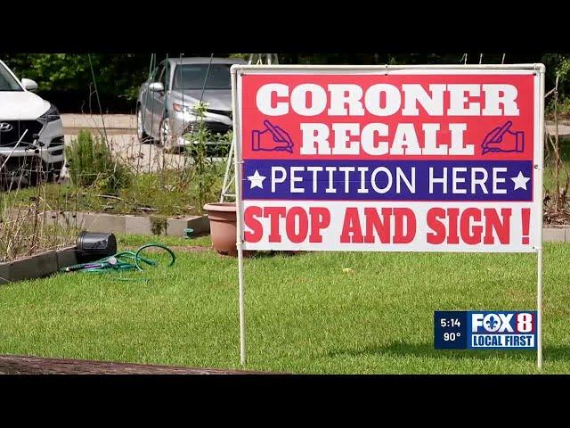 Organizers wanting to recall St. Tammany Coroner headed to HS football games for signatures