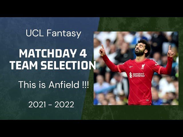 UCL Fantasy MD4 2021/2022 Team Selection