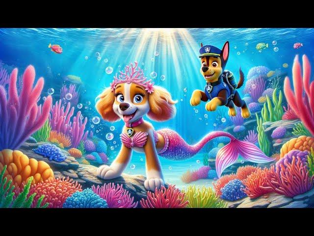 Paw Patrol Ultimate Rescue - CHASE Falls In Love With Beautiful Mermaid? Very Funny Story -Rainbow 3