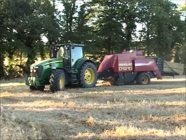 John Deere 7930 with NH D1210 baler