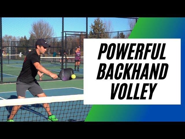 How to Hit a Strong Backhand Volley for Pickleball - Daniel Moore