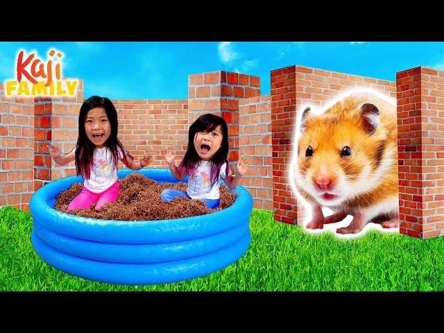 Emma and Kate Escape The GIANT Hamster Maze!