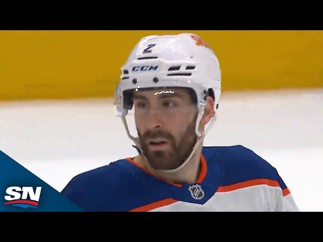 Oilers' Evan Bouchard Passes Up The One-Timer For A Top-Corner Strike