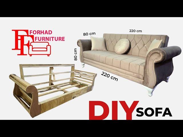 How To Made Chesterfield Three Seater Sofa With Handle & Steel Button। Forhad Furniture