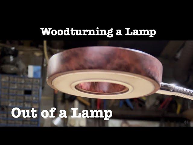 Woodturning a Lamp from a Lamp - Red Fruited Mallee Burr / Burl