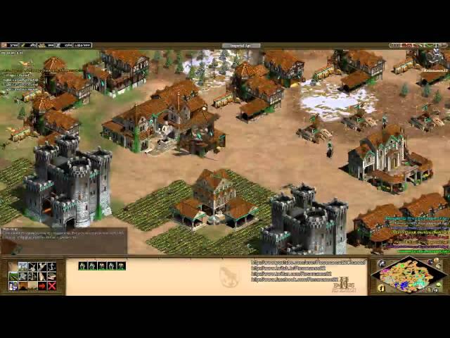 Aoe2 HD: 4v4 Random Map (Huns, Cavalry Archer Rush) (1/9/14)