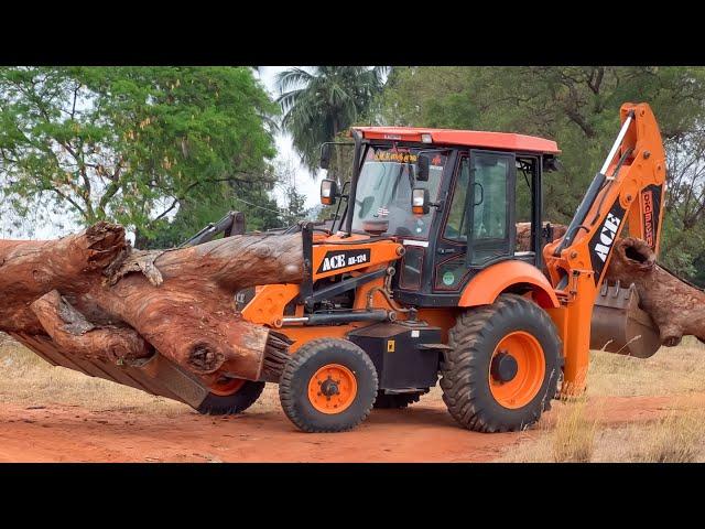 АСE АХ-124 Backhoe Loader All Type Working Performance on Field | jcb video