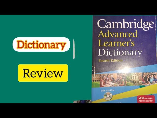 Cambridge English Dictionary | Book Review | Advanced Learner's Dictionary