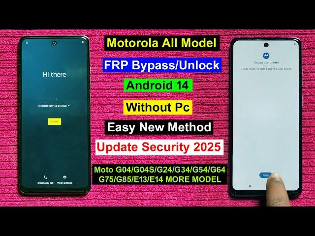 "New Method" Motorola FRP Bypass Android 14 | Moto Frp Bypass/Gmail Lock Remove Motorola Without Pc