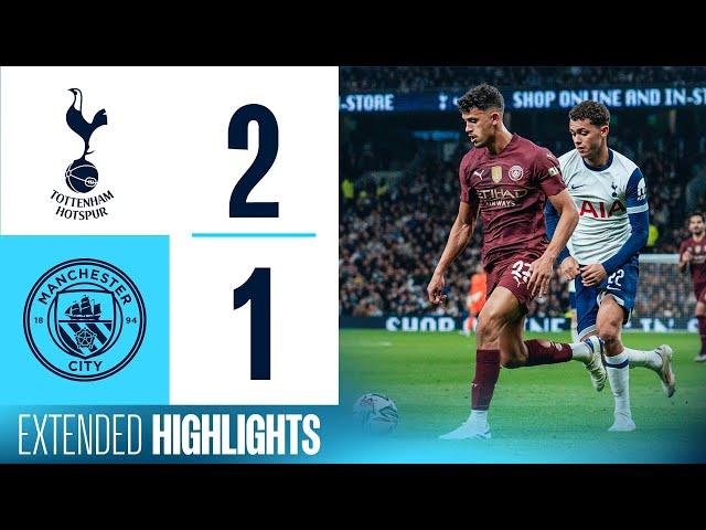 EXTENDED HIGHLIGHTS | TOTTENHAM 2 - 1 MAN CITY | Werner, Sarr & Nunes Goals | Carabao Cup 