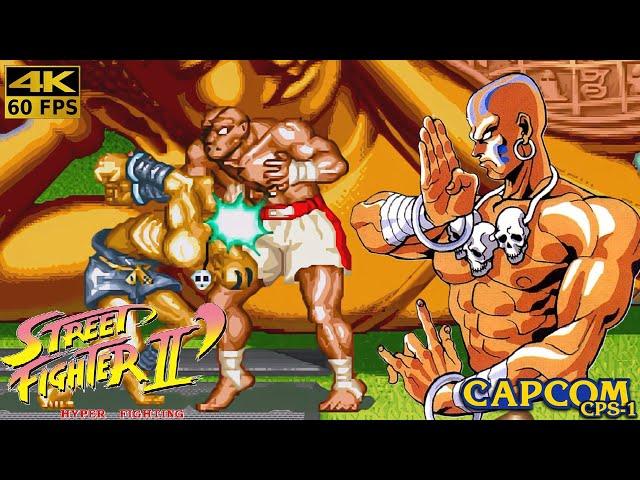 Street Fighter II Turbo: Hyper Fighting - Dhalsim [Arcade / 1992] 4K 60FPS