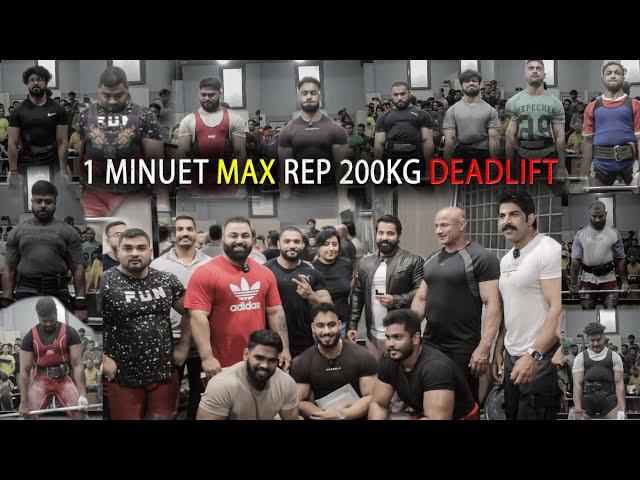 DEADLIFT COMPETETION  | 200 KG 1 minute maximum‍️ reps Ft ​@mukeshgahlotguruji