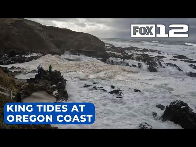 'Beaver Moon' brings king tides to Oregon coast