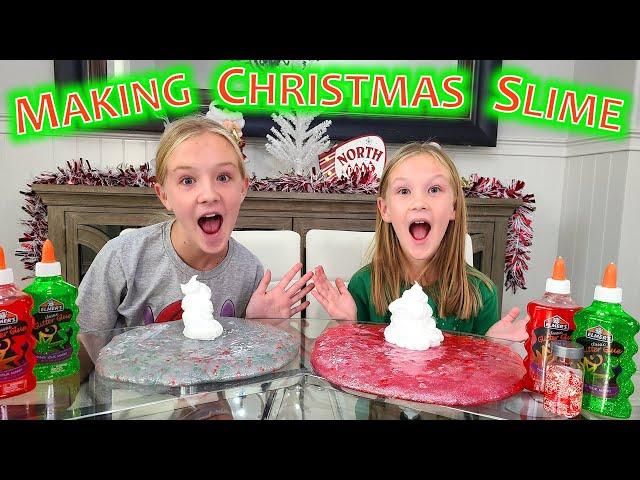 Making Fluffy Christmas Slime!