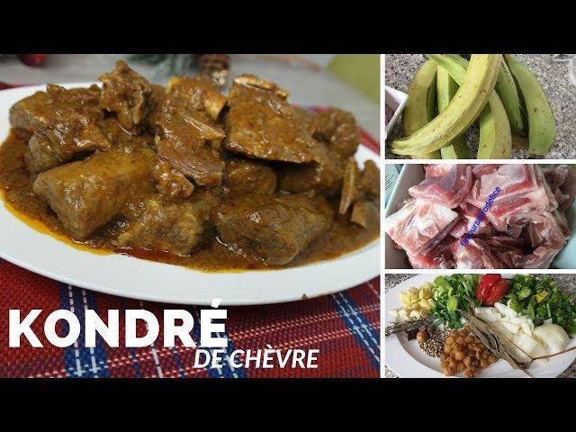 KONDRÉ  DE CHÈVRE/ STEWED GOAT MEAT PLANTAIN/how to cook kondré