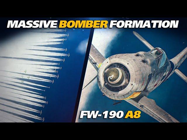 FW-190 A8 Vs Massive B-17 Flying Fortress + P-47 Escort | Digital Combat Simulator | DCS | WWII |