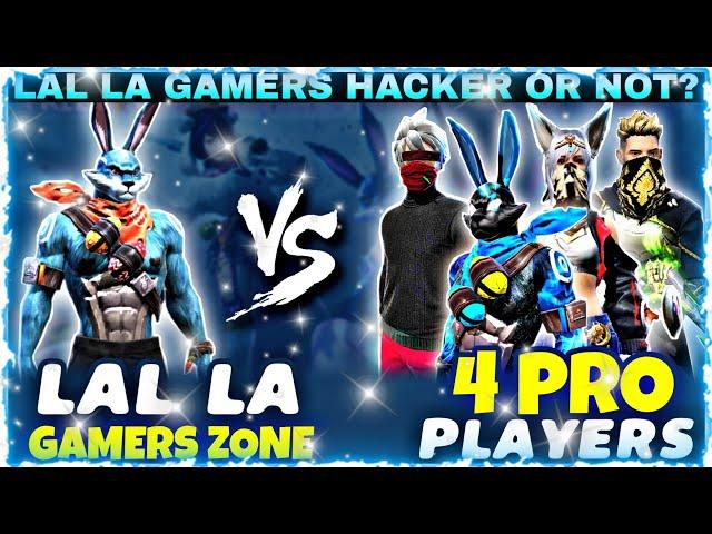 1 VS 4 Non-Script || LAL LA GAMERS ZONE vs 4 Ultra Pro Players Clash Squad Custom Match - Free Fire