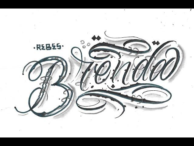 TUTORIAL DE LETTERING /  como hacer letras chicanas de brenda / drawing chicano lettering  /