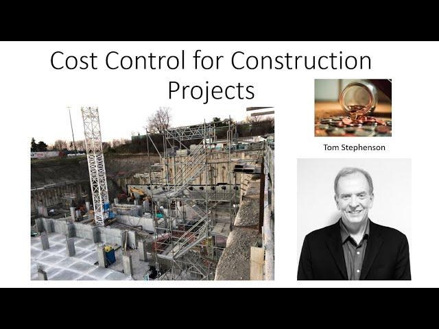 Lecture 3A Cost Control for Construction Projects. Effectively manage time, money and reduce waste