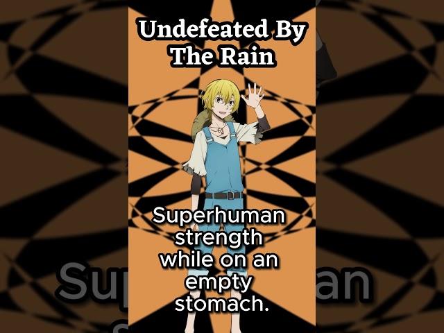 How Undefeated By The Rain Could Kill You #shorts #bsd #fyp #kenji #kenjimiyazawa #bungostraydogs