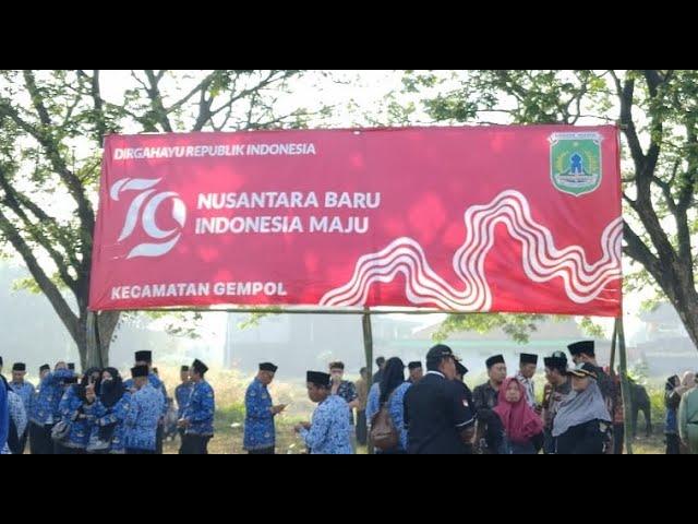 Upacara Bendera Merah Putih HUT Indonesia ke-79 Thn di Kecamatan Gempol Kabupaten Pasuruan