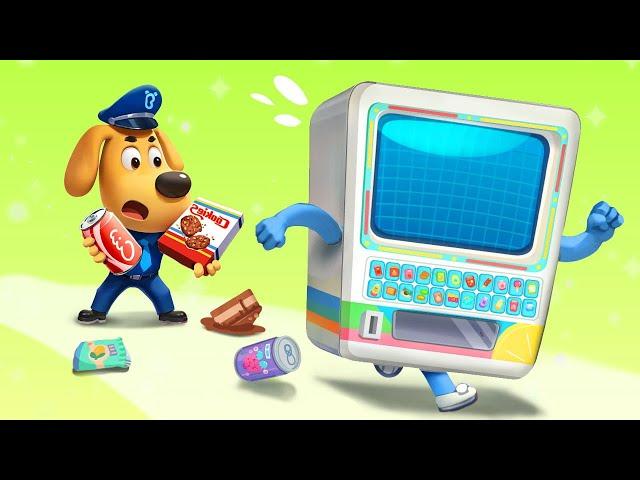 Mesin Penjual Otomatis Kabur! | Animasi Lucu | Tips Keamanan | Kartun Anak | Kepala Polisi Labrador