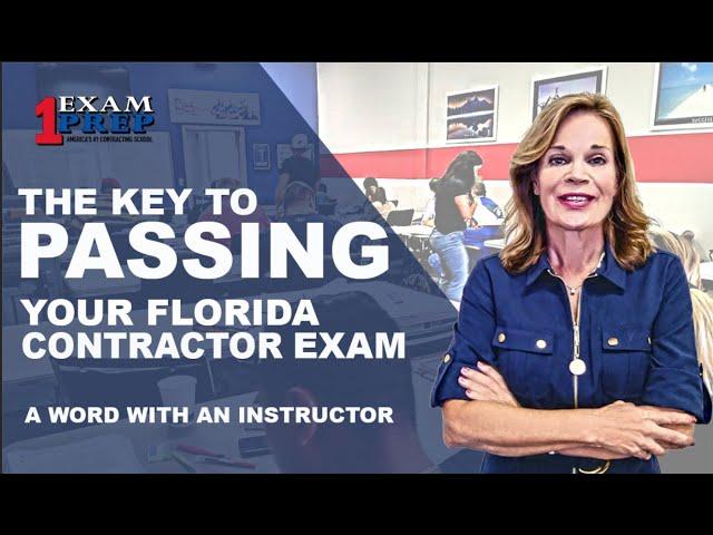 Key to Passing Your Florida Contractor Exam