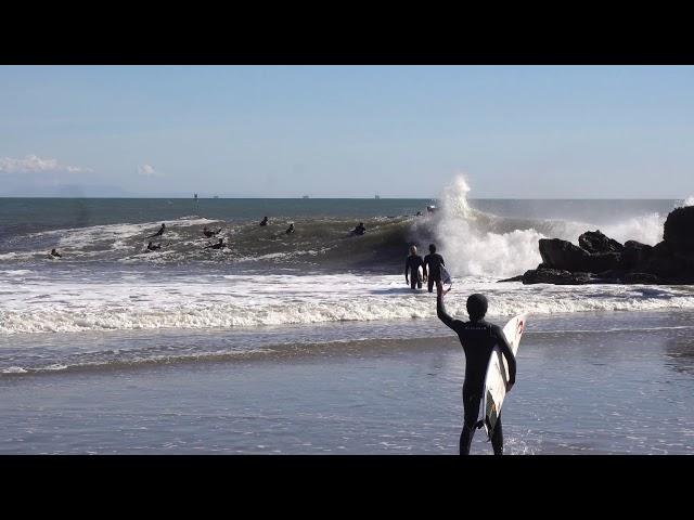 Epic surf at Sandspit Santa Barbara California