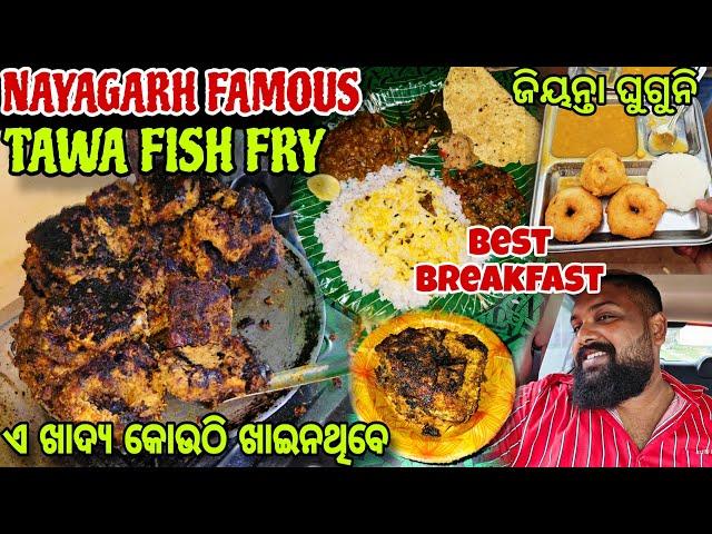 Nayagarh ର ଦେଶୀ Dhaba ରେ Special Tawa Fish Fry // Best Break of Nayagarh // Jena Babu Vlogs