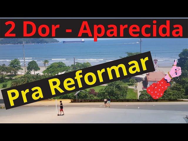 Apartamento a venda pra reformar Vista MAR TOTAL,  compacto na orla  da praia Aparecida em Santos