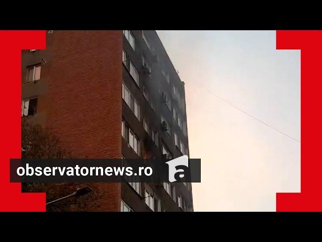 Incendiu într-un bloc din Reşiţa. Focul a fost pus de o proprietară cu probleme psihice