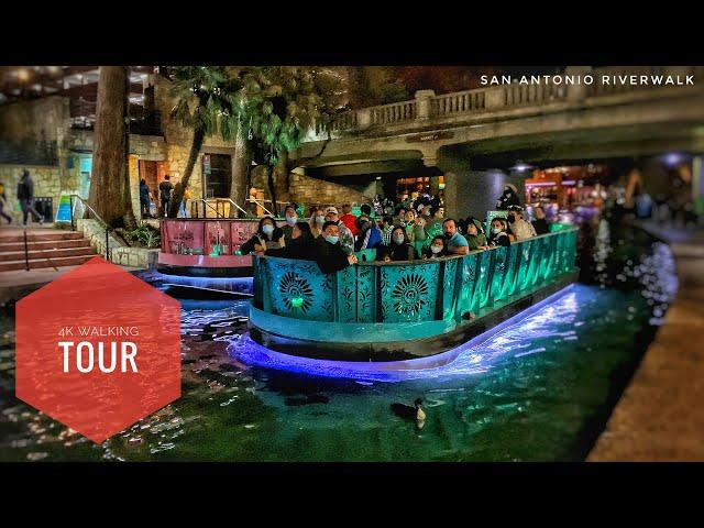 [4K] San Antonio Riverwalk - Night Exploring - Walking Tour